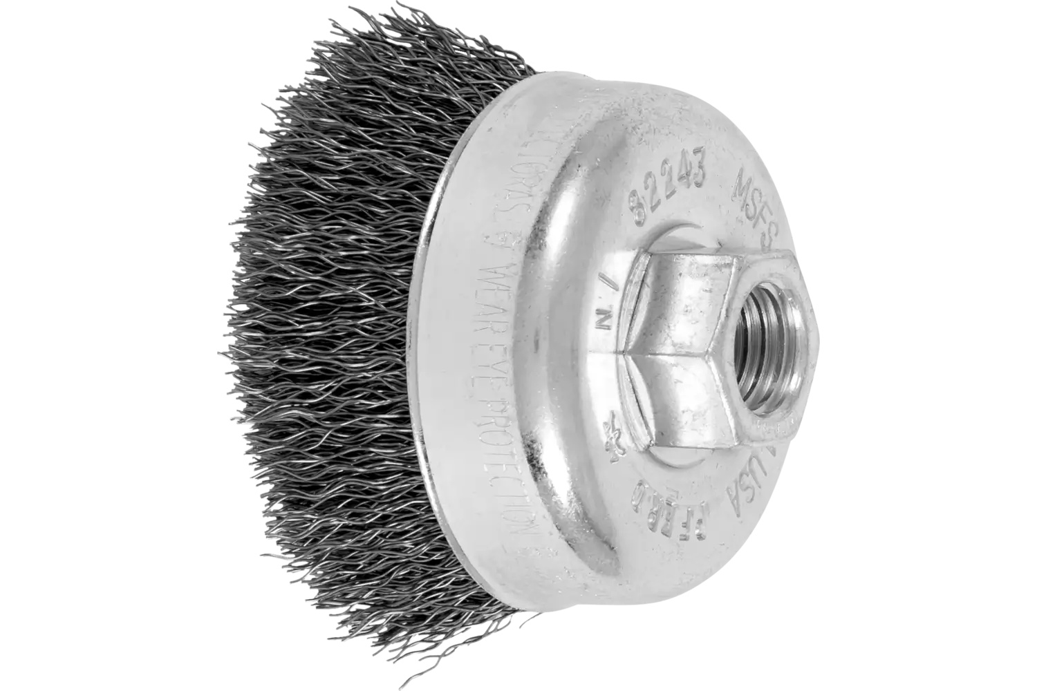 Picture of Pferd Crimped Wire Cup Brush 2-3/4" Dia. .014 Carbon Steel 5/8-11" Thread